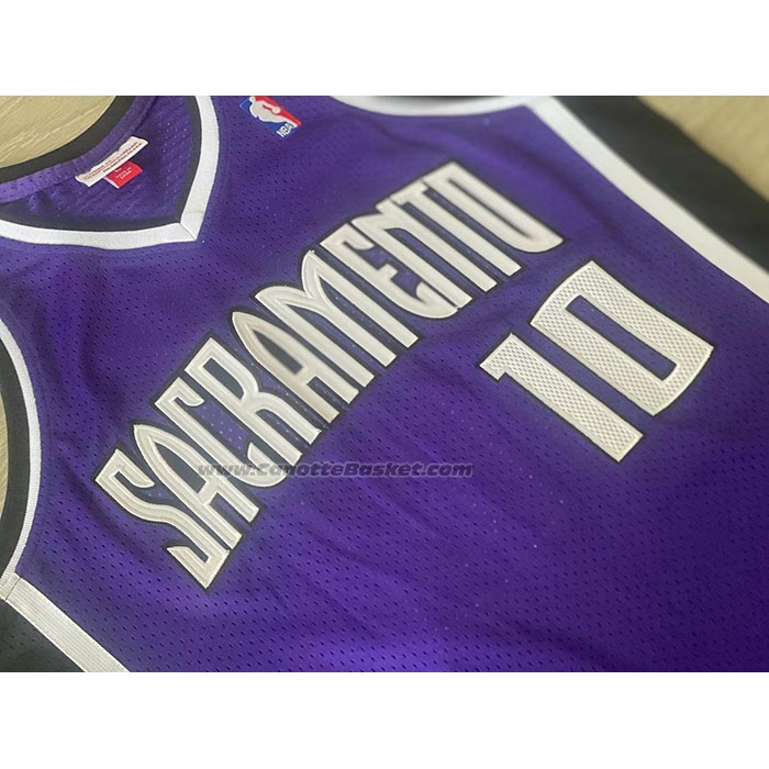 Maglia Sacramento Kings Mike Bibby #10 Mitchell & Ness 2002-03 Viola